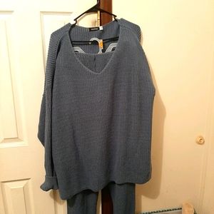 Blue sweater set